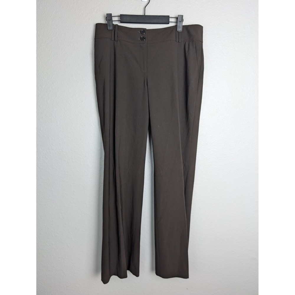 Ann Taylor Pants Womens 8 Brown Dress Twill‎ Pleated Stretch Pockets Lindsay
